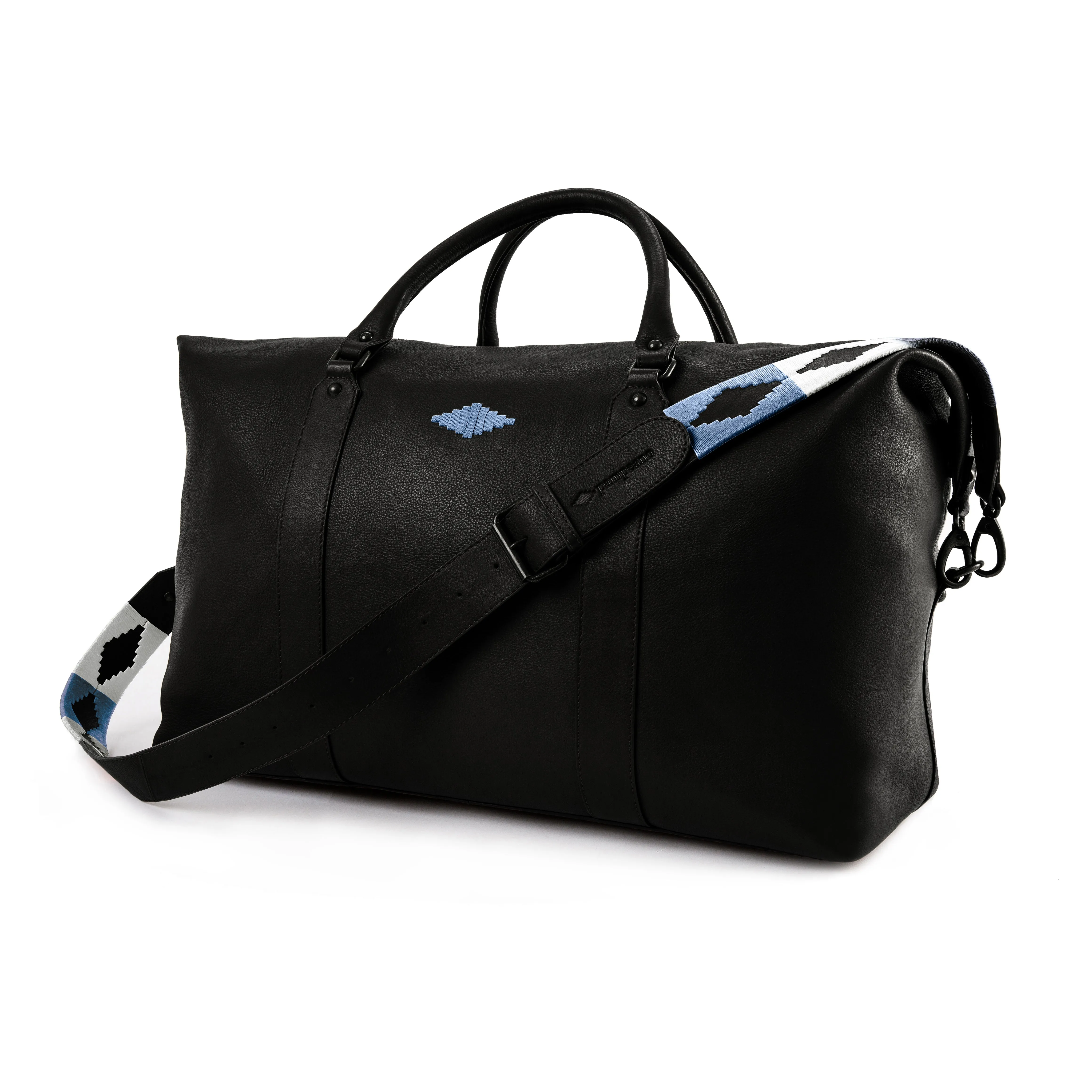 Caballero Large Travel Bag - Black Leather
