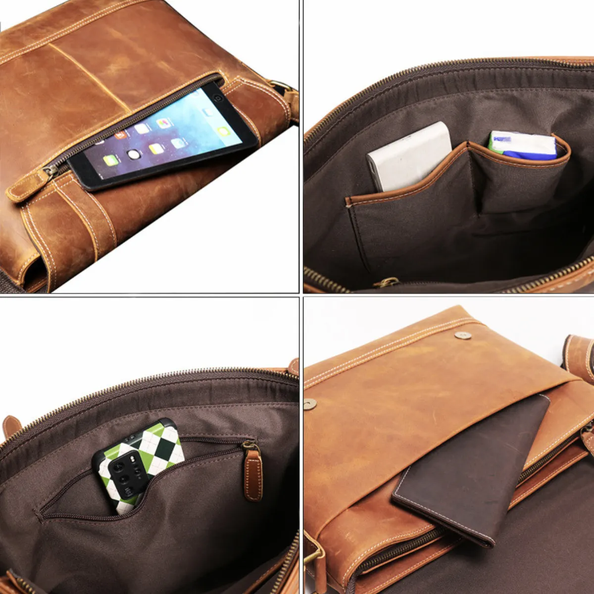 Cadiz Genuine Leather Messenger Bag