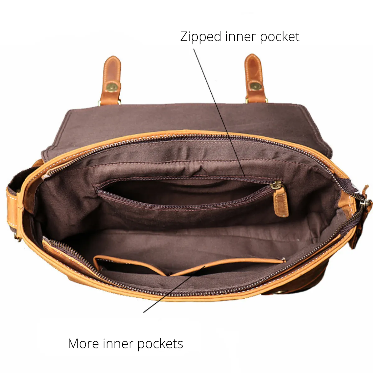 Cadiz Genuine Leather Messenger Bag