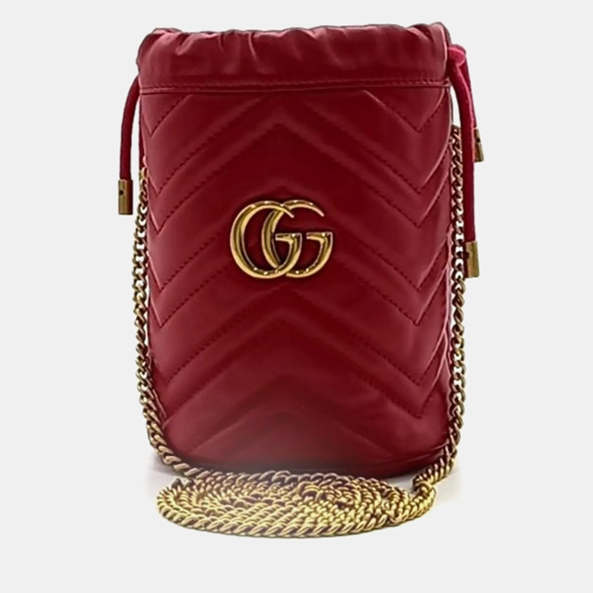 Calfskin Matelasse Mini GG Marmont Bucket Bag