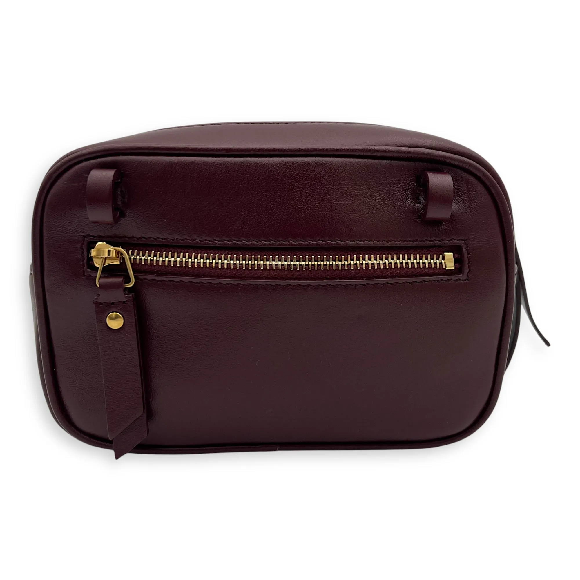Camera Crossbody Bag Red in Calfskin, Gold hardware