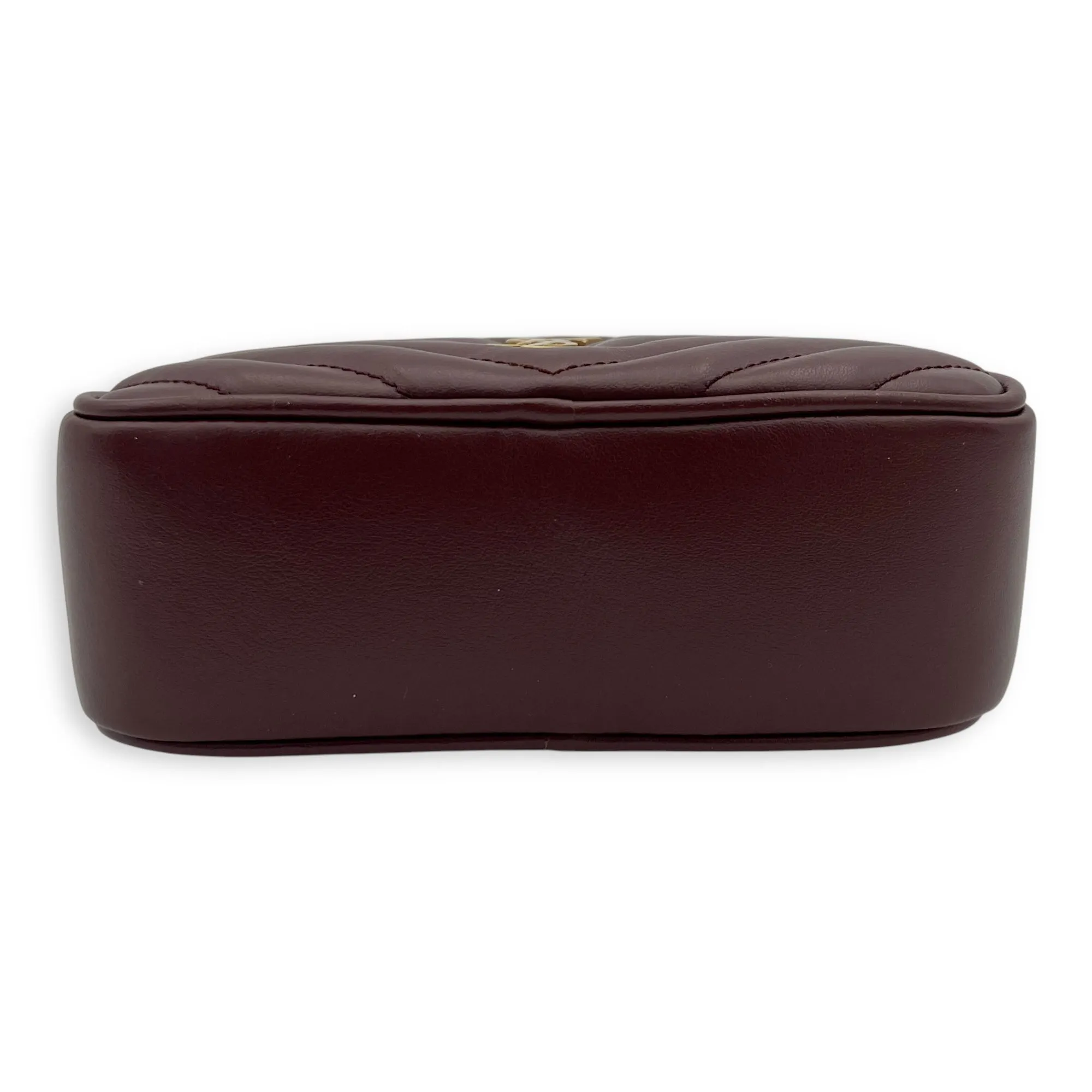 Camera Crossbody Bag Red in Calfskin, Gold hardware