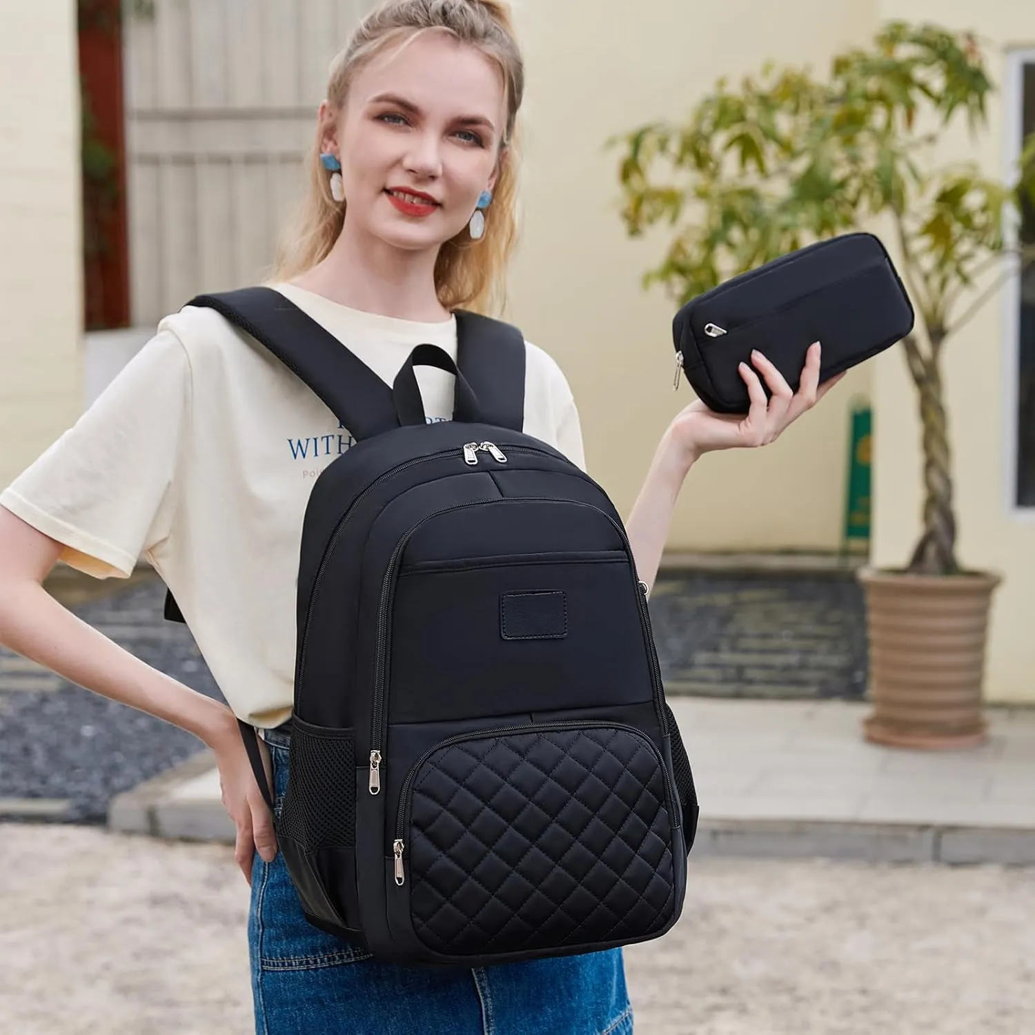 CAMTOP Laptop Backpack 15.6 Inch School BookBag College Casual Daypacks Backpacks Teacher Work Travel for Teens Girls Women