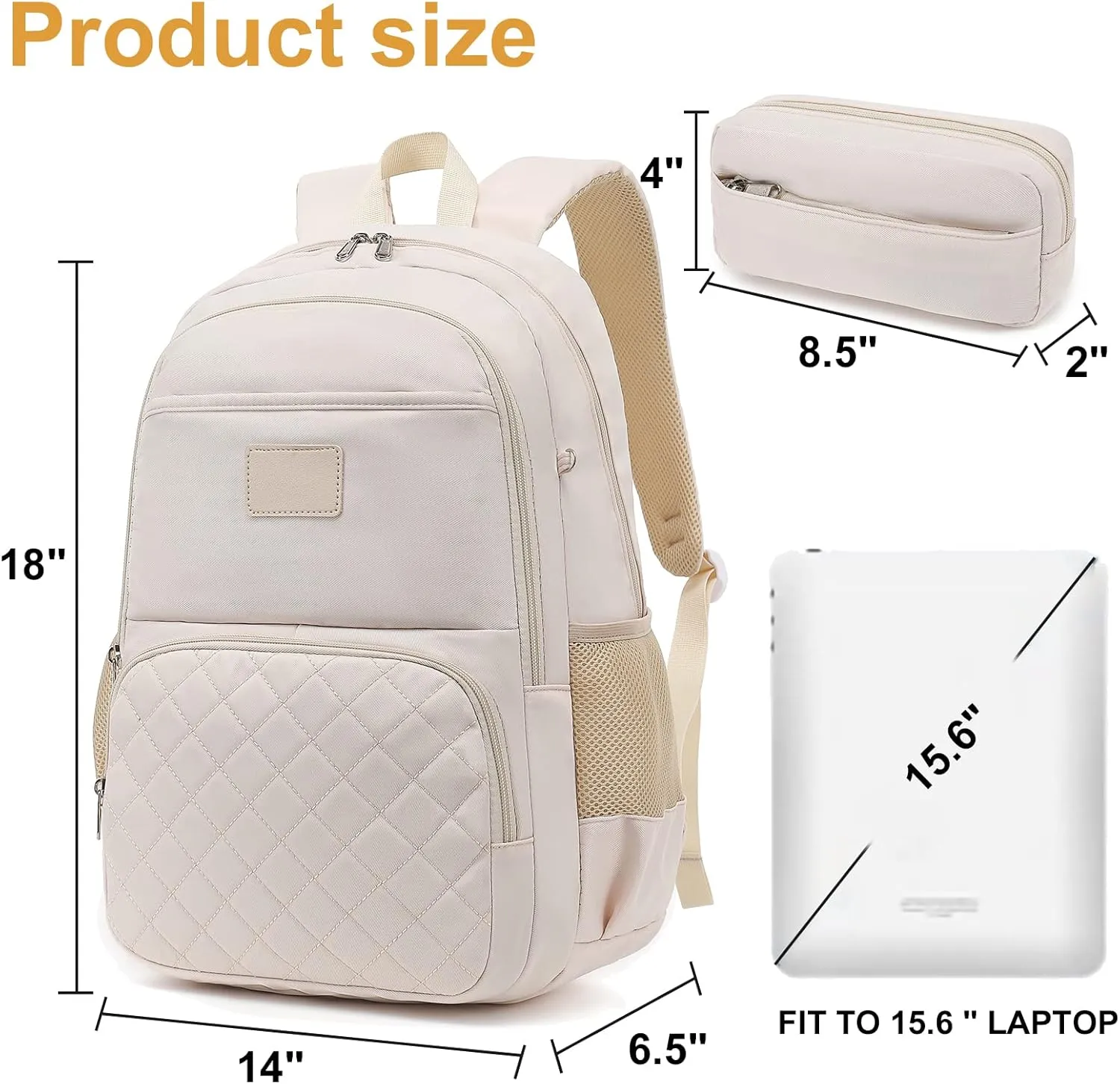 CAMTOP Laptop Backpack 15.6 Inch School BookBag College Casual Daypacks Backpacks Teacher Work Travel for Teens Girls Women