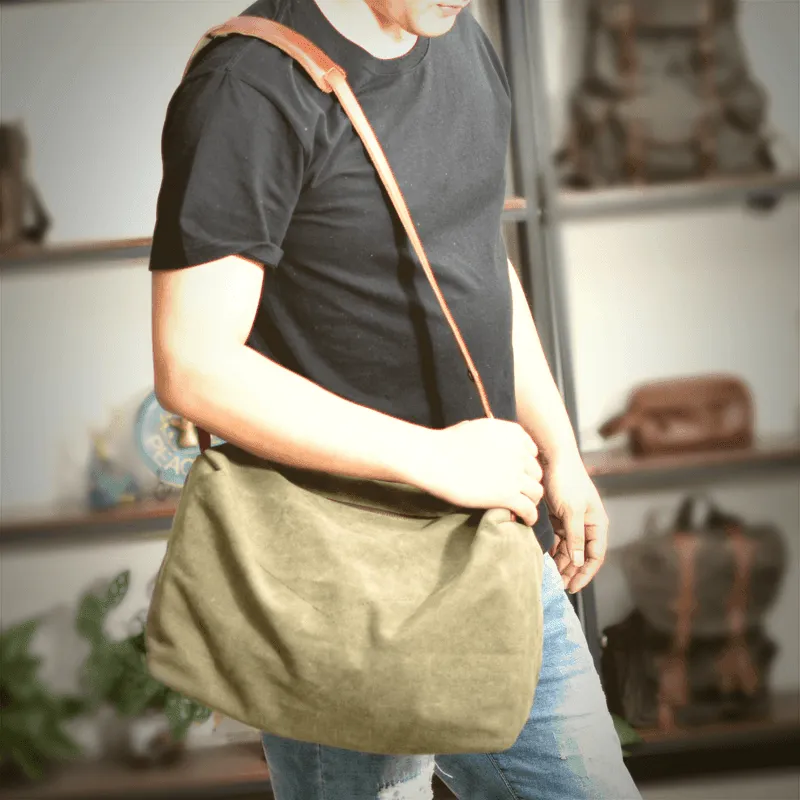 Canvas Crossbody Messenger Bag Men