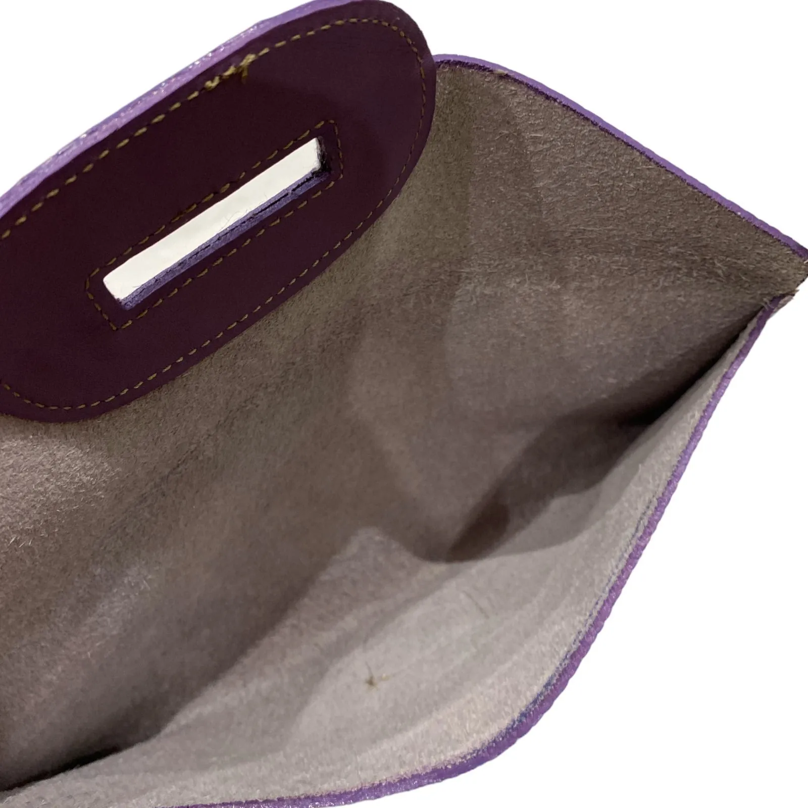 Carouzou porpi L. Lilac leather clutch