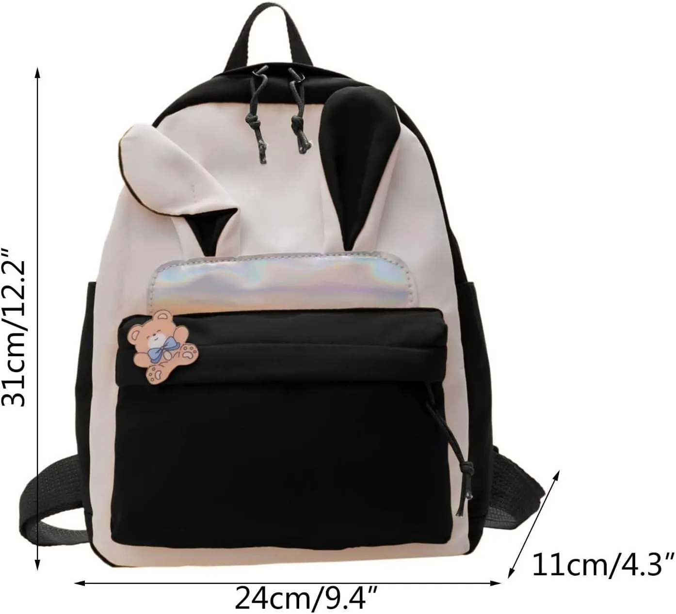 Carry On Backpack Boys And Girls Childrens Schoolbag Fashion Childrens Backpack Cute Cartoon Ear Backpack (One Size)