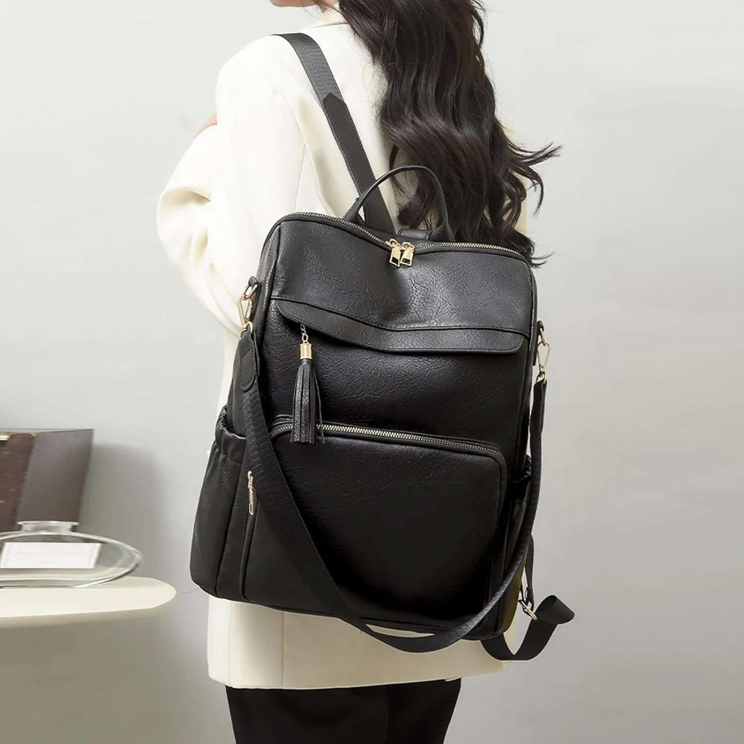 Carry on Backpack for Women Convertible Shoulder Bags with Wristlet for Work College Purse Necessities for Women
