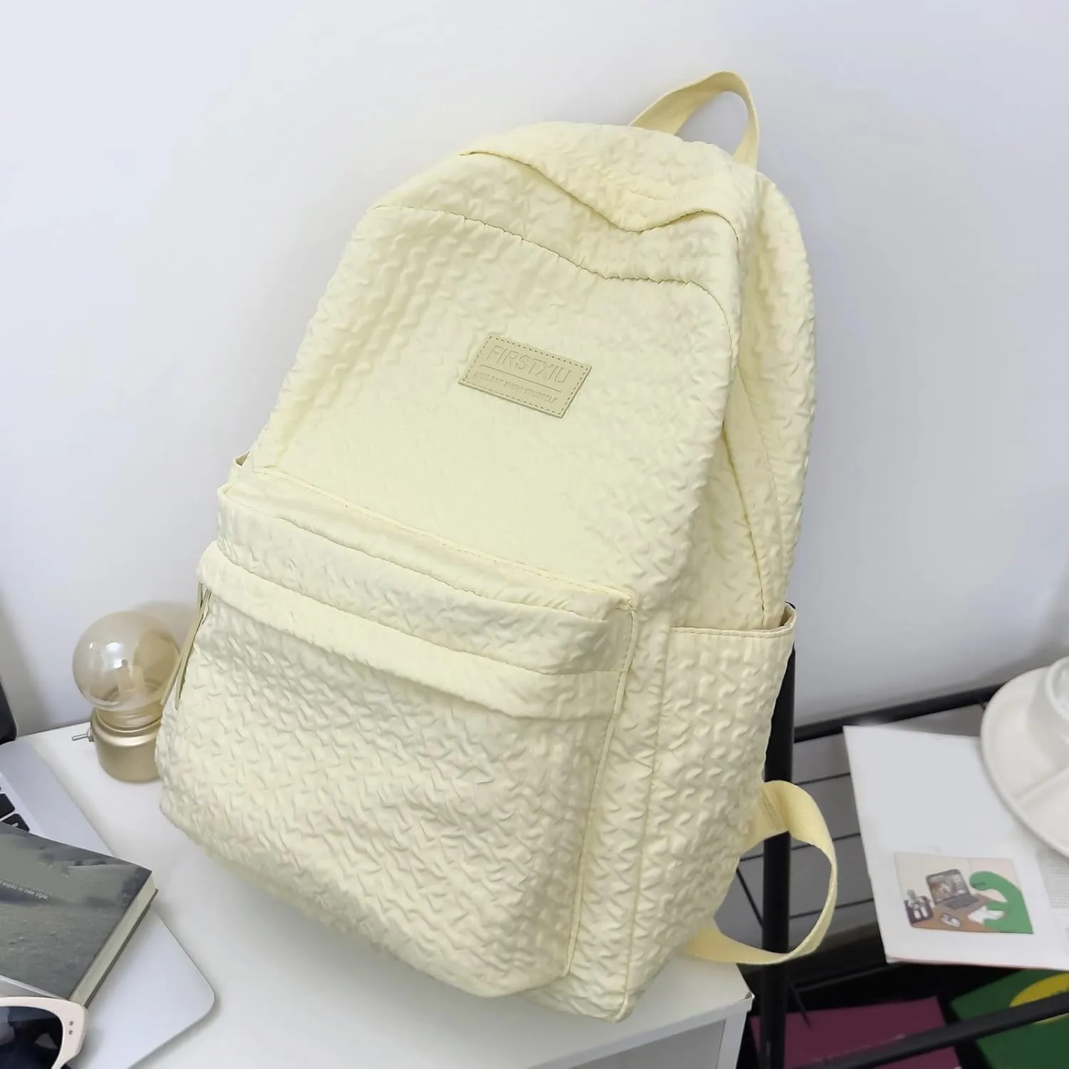 Carry on Backpack Hiking Backpack Leather Purses for Women Antitheft Rucksack Shoulder Bag Medium