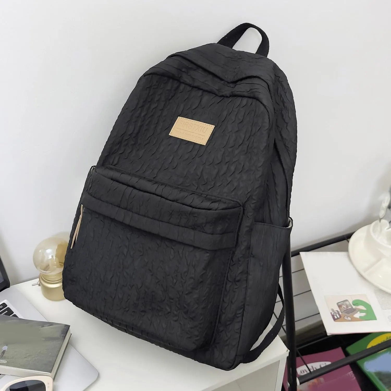 Carry On Backpack School Bag Simple Breathable Texture Pattern Waterproofing Lightweight Backpack New Durable
