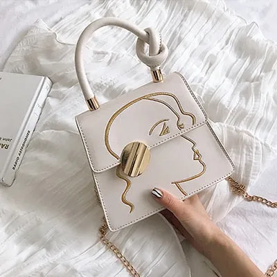 Casual Metal Handle Handbags Women Messenger Bag 2020 Brands Chains Shoulder Crossbody Bags Ladies Women's Bag Purses Bolsa Chic
