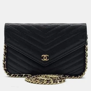 Caviar WOC Chevron Mini Crossbody Bag