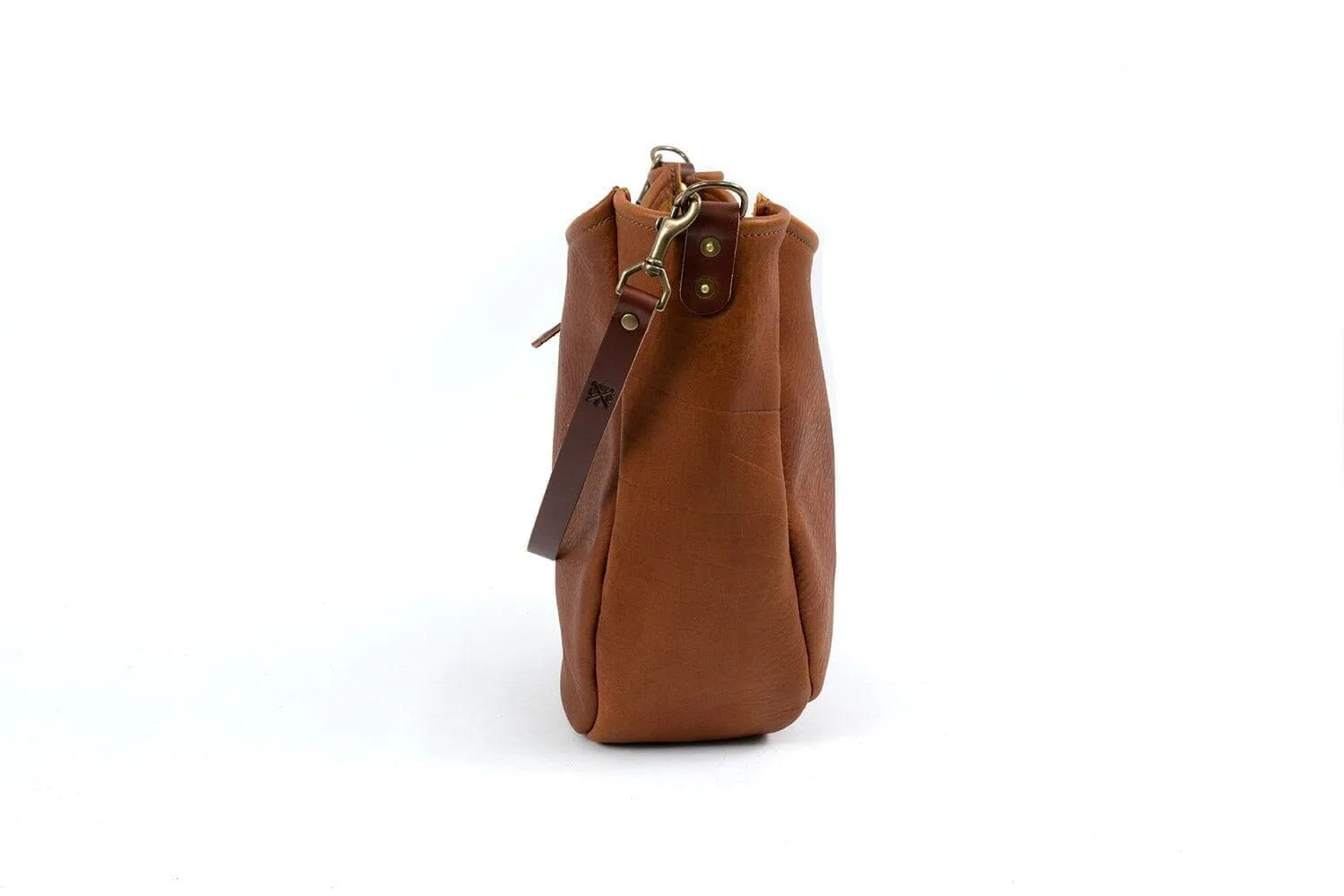 CELESTE LEATHER HOBO BAG - MEDIUM - FOREST GREEN