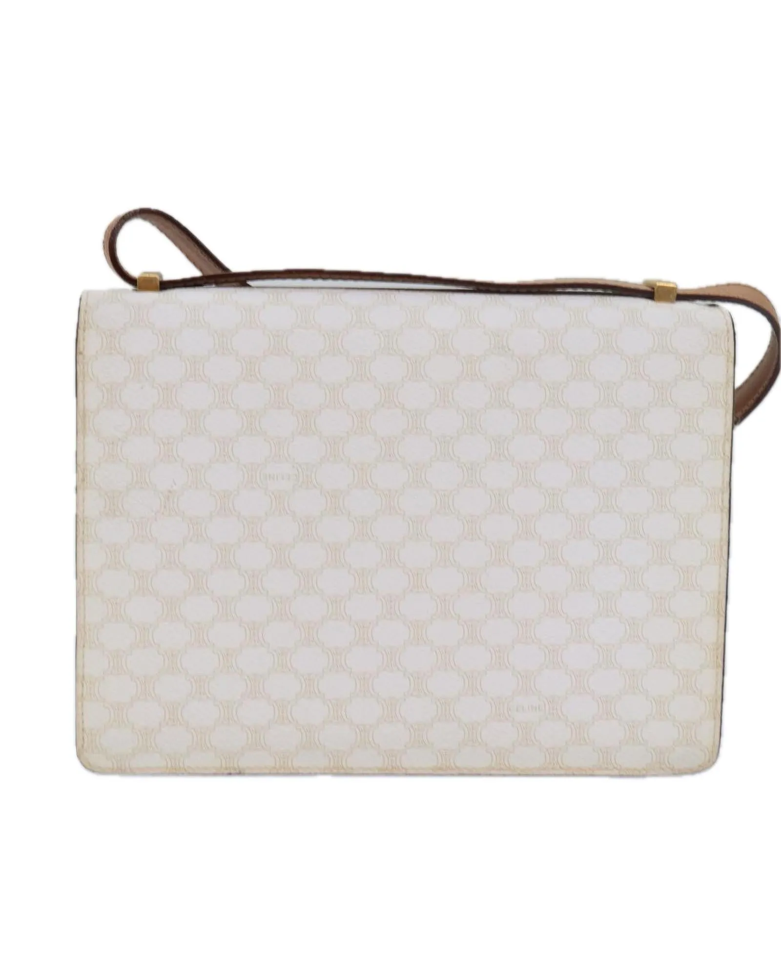 CELINE Cabas Shoulder Bag in White