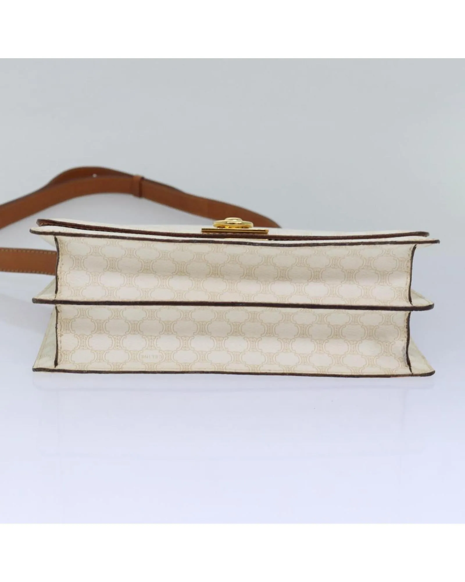 CELINE Cabas Shoulder Bag in White