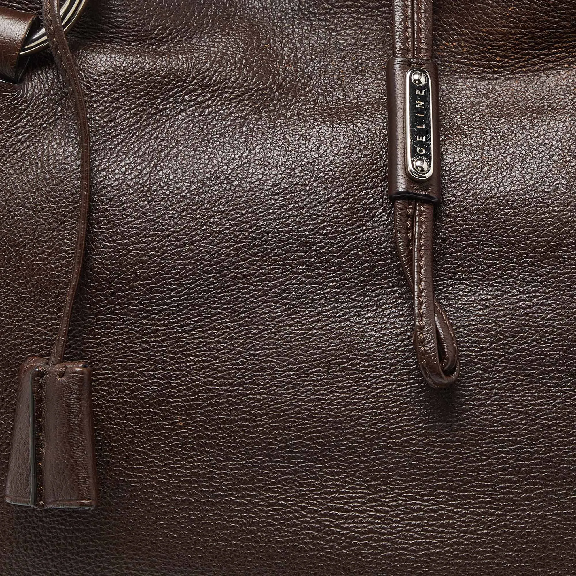 CELINE Dark Brown Leather Bittersweet Hobo