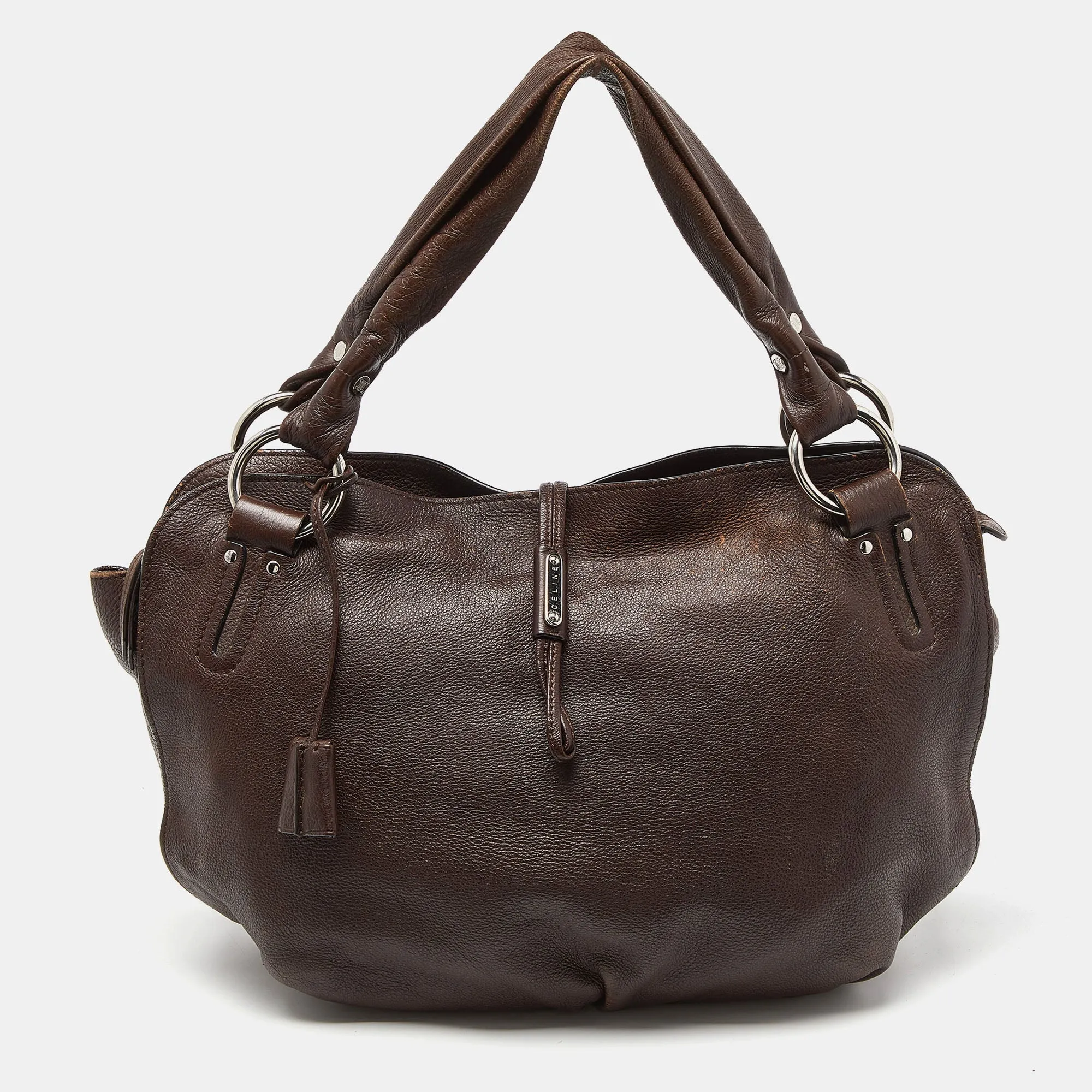 CELINE Dark Brown Leather Bittersweet Hobo