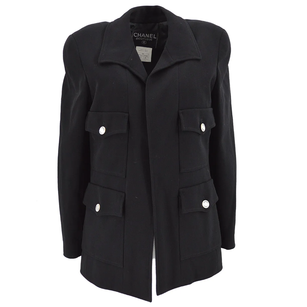 Chanel 1997 spring double-breasted wool jacket #40