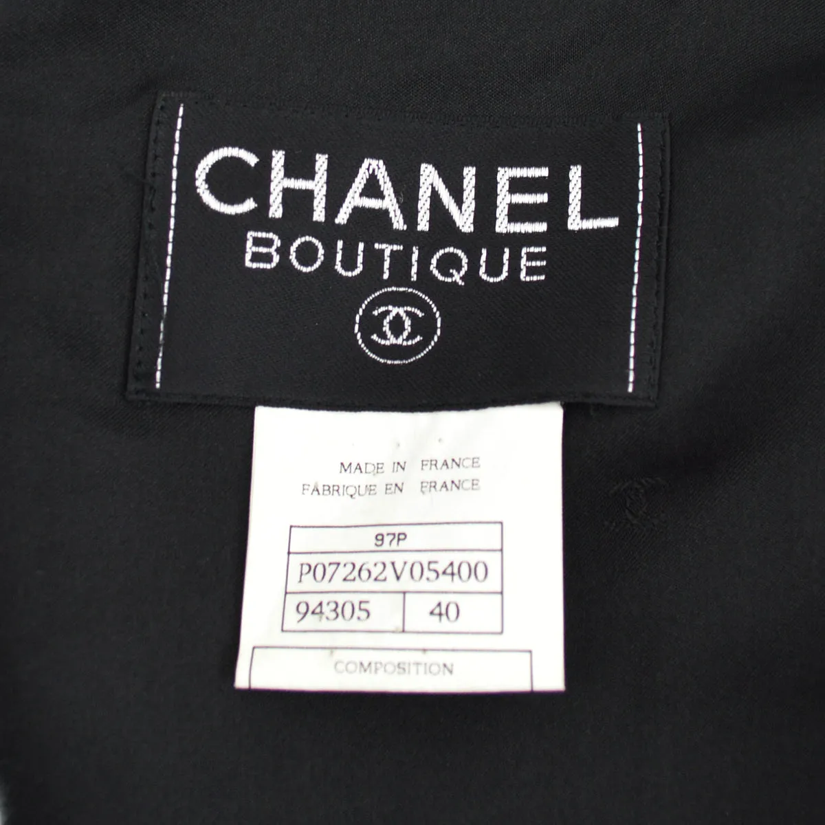 Chanel 1997 spring double-breasted wool jacket #40