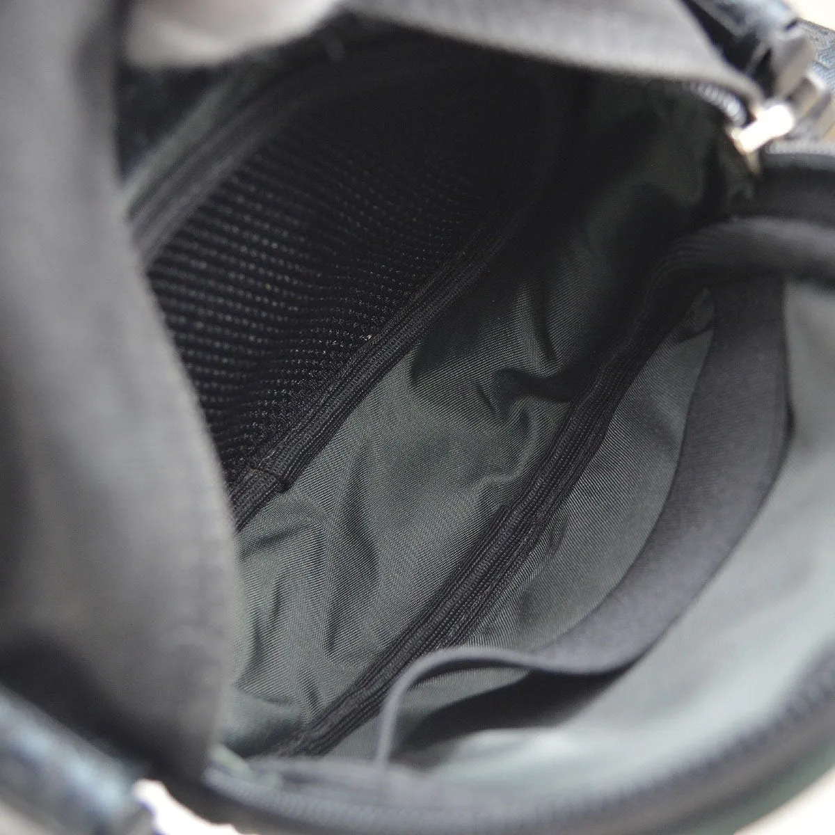 CHANEL 2003-2004 Sport Line Cross Body Shoulder Bag Black Green 42433