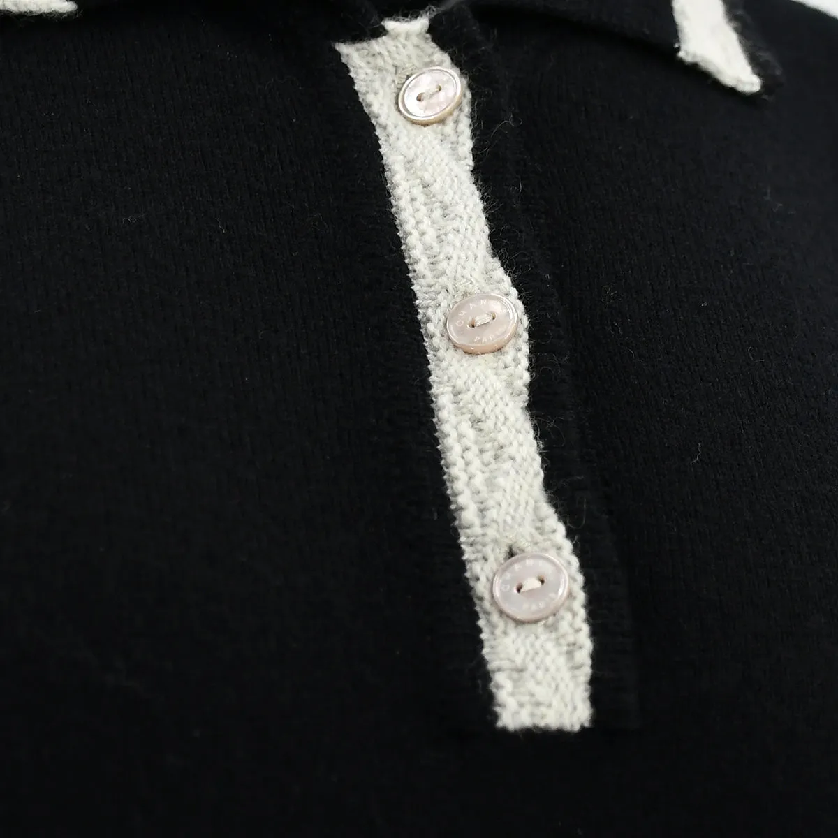 Chanel 2004 fall CC-logo cashmere polo dress #40
