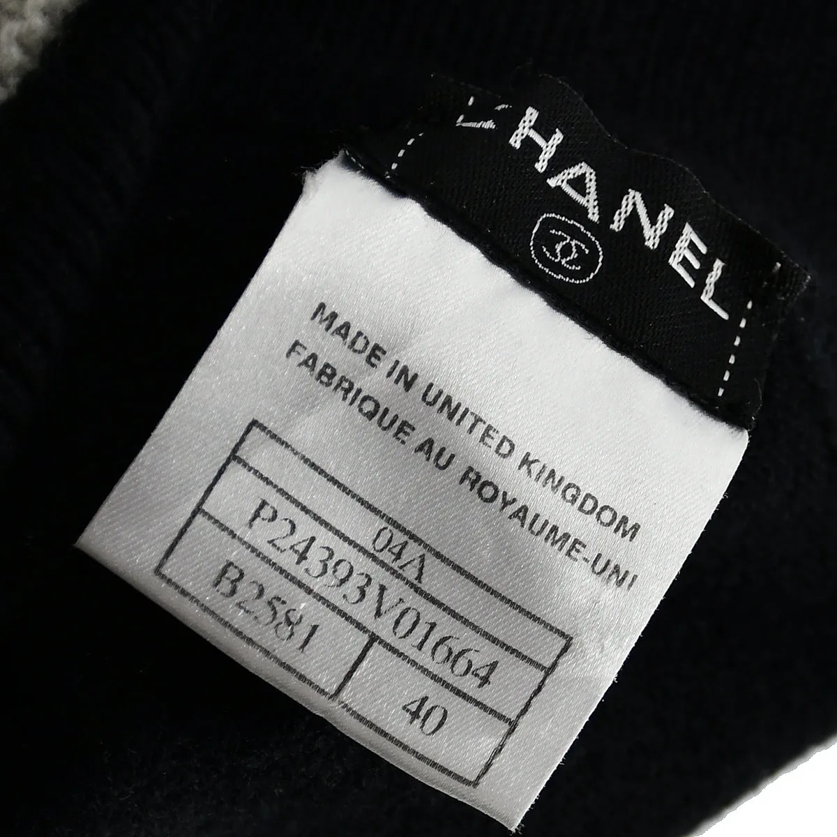 Chanel 2004 fall CC-logo cashmere polo dress #40