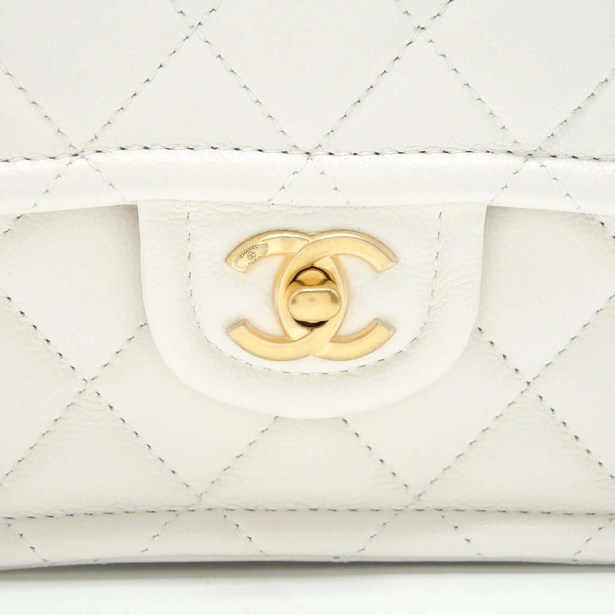 Chanel 2021 Square Flap Cross body White GHW serial 31
