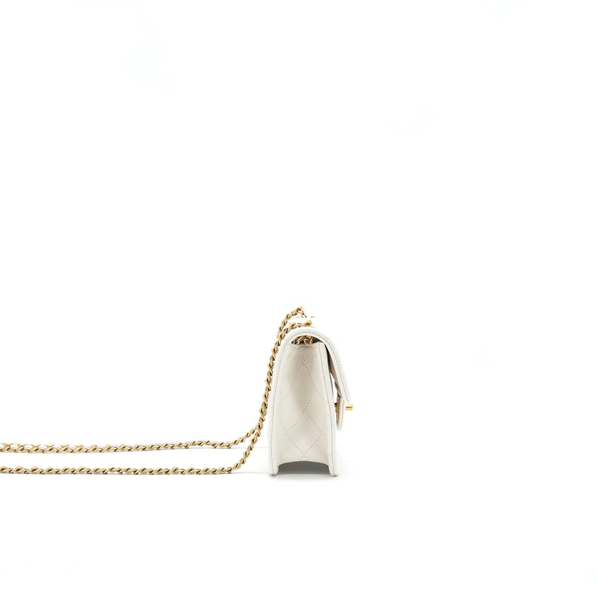 Chanel 2021 Square Flap Cross body White GHW serial 31