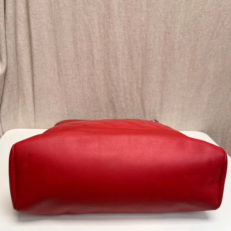 Chanel 31 Large Red Quilted Leather Shoulder Bag