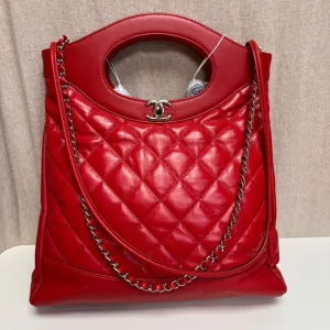 Chanel 31 Large Red Quilted Leather Shoulder Bag