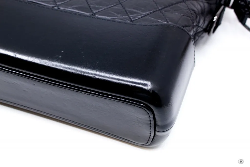 Chanel A93824 B01935 Gabrielle Hobo Medium SO Black  Black / 94305  Lambskin Shoulder Bags Bkhw