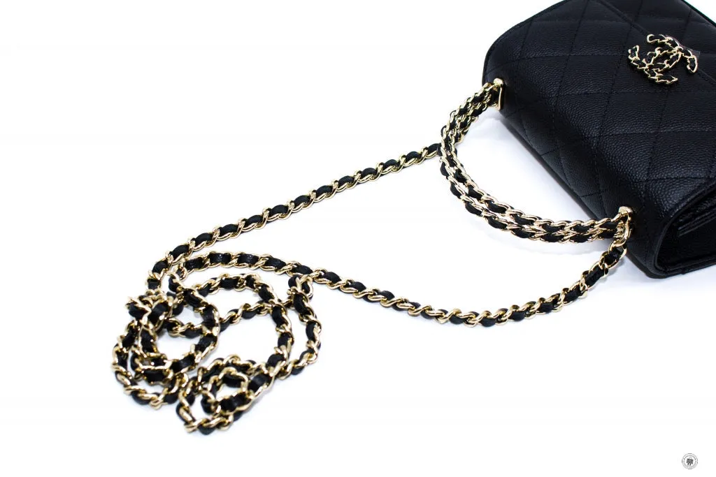 Chanel AP3237 B10307 94305 Clutch With Chain Black   94305 Calfskin Shoulder Bags Ghw