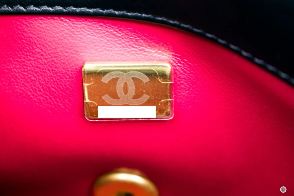 Chanel AS3113B07634 Mini Flab Bag With Enamel And Gold Tone Metal  Black   94305 Calfskin Shoulder Bags Gbhw