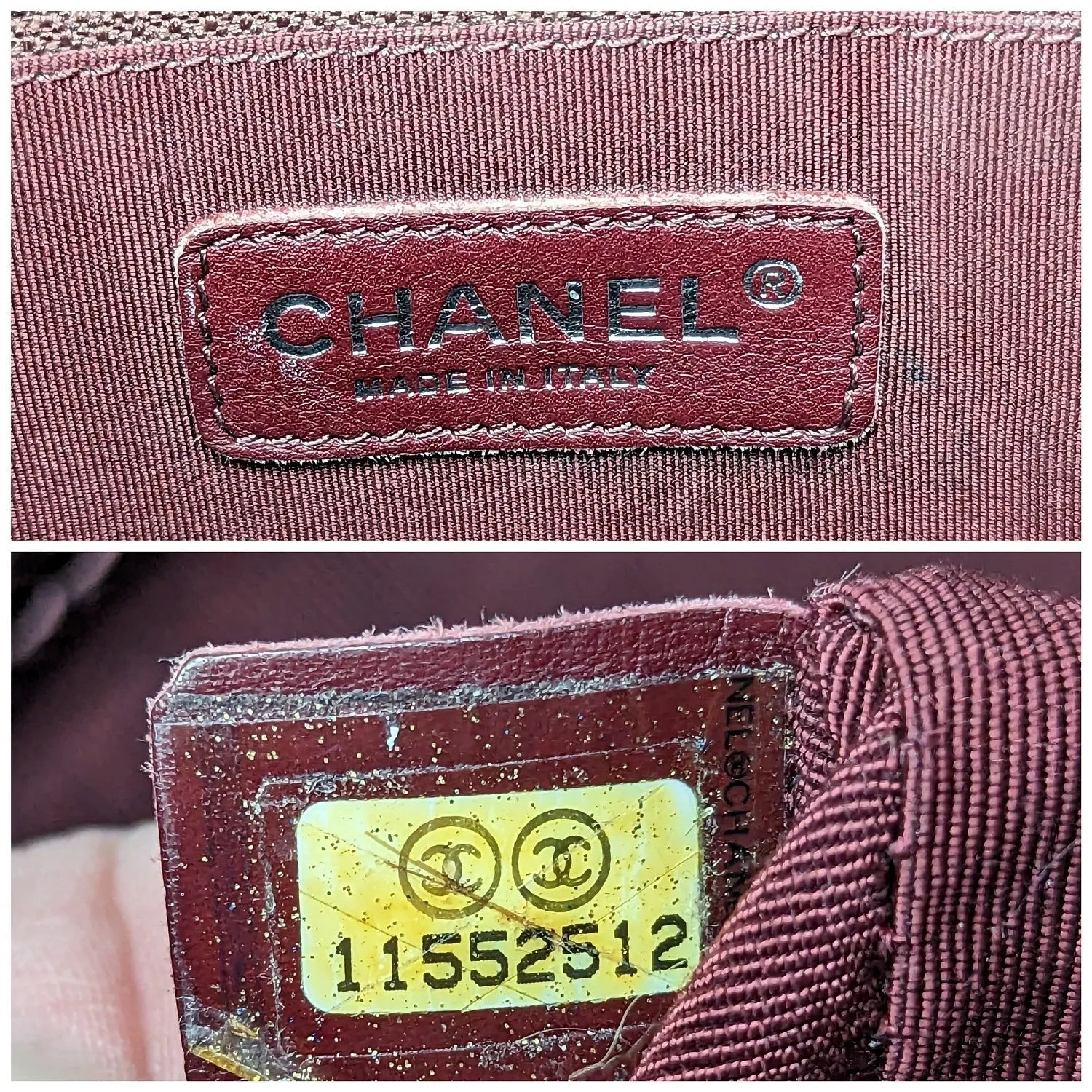 Chanel bags Burgundy Quilted Caviar Grand Shopping Tote GST