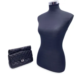 Chanel Black Quilted Leather Reissue Roll 2.55 Clutch Bag