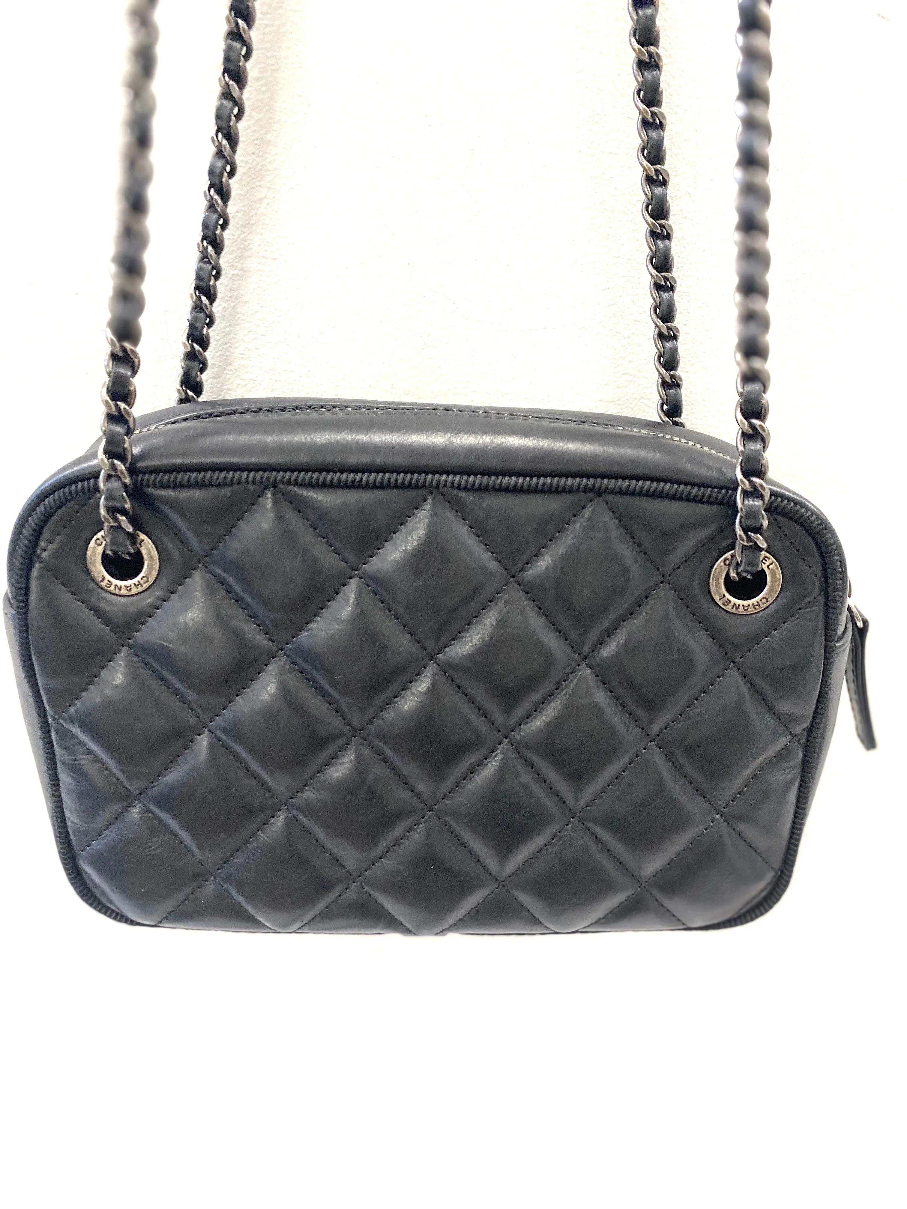 CHANEL CALFSKIN QUILTED LEATHER BALLERINA CAMERA BAG