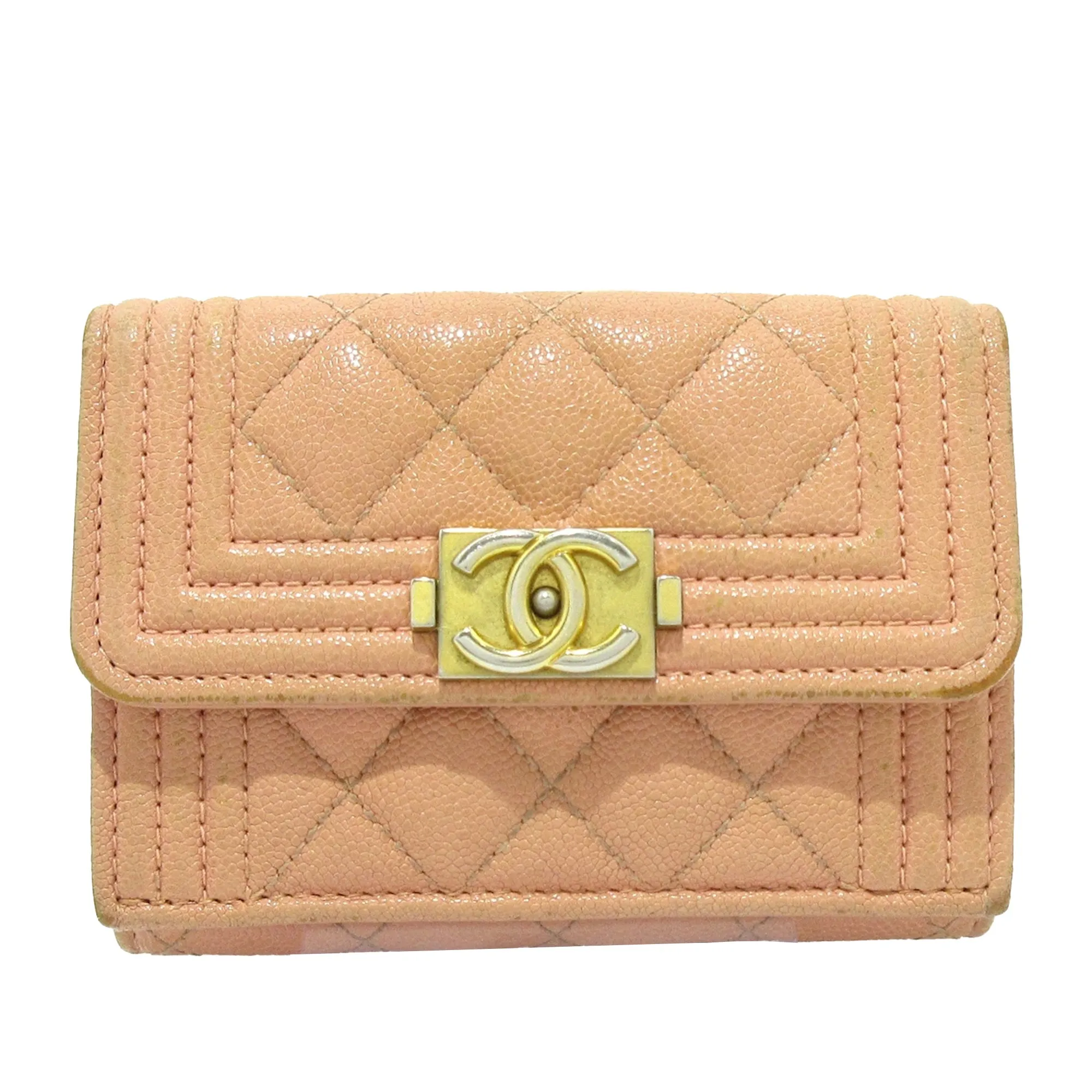 Chanel Caviar Boy Trifold Wallet Small Wallets