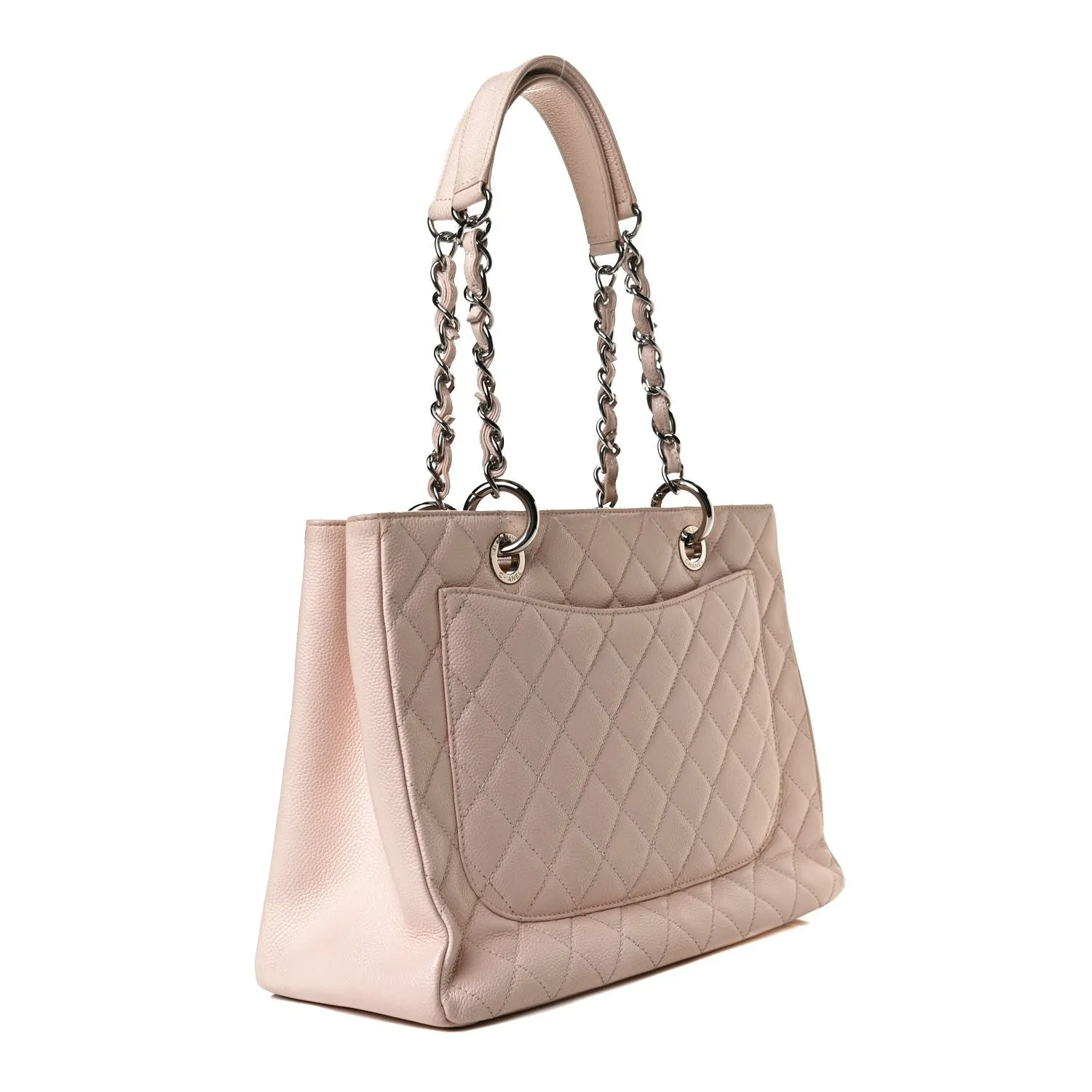 CHANEL Caviar Quilted Grand Shopping Tote GST Blush