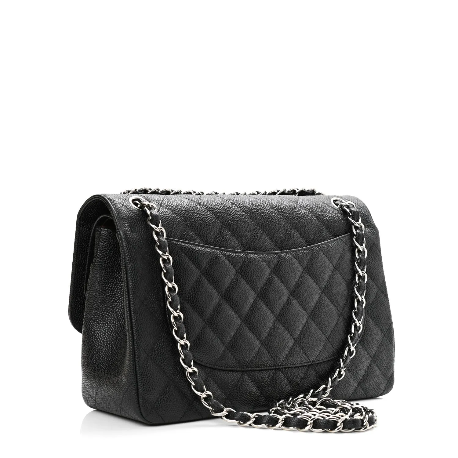 CHANEL CAVIAR QUILTED JUMBO DOUBLE FLAP-HS