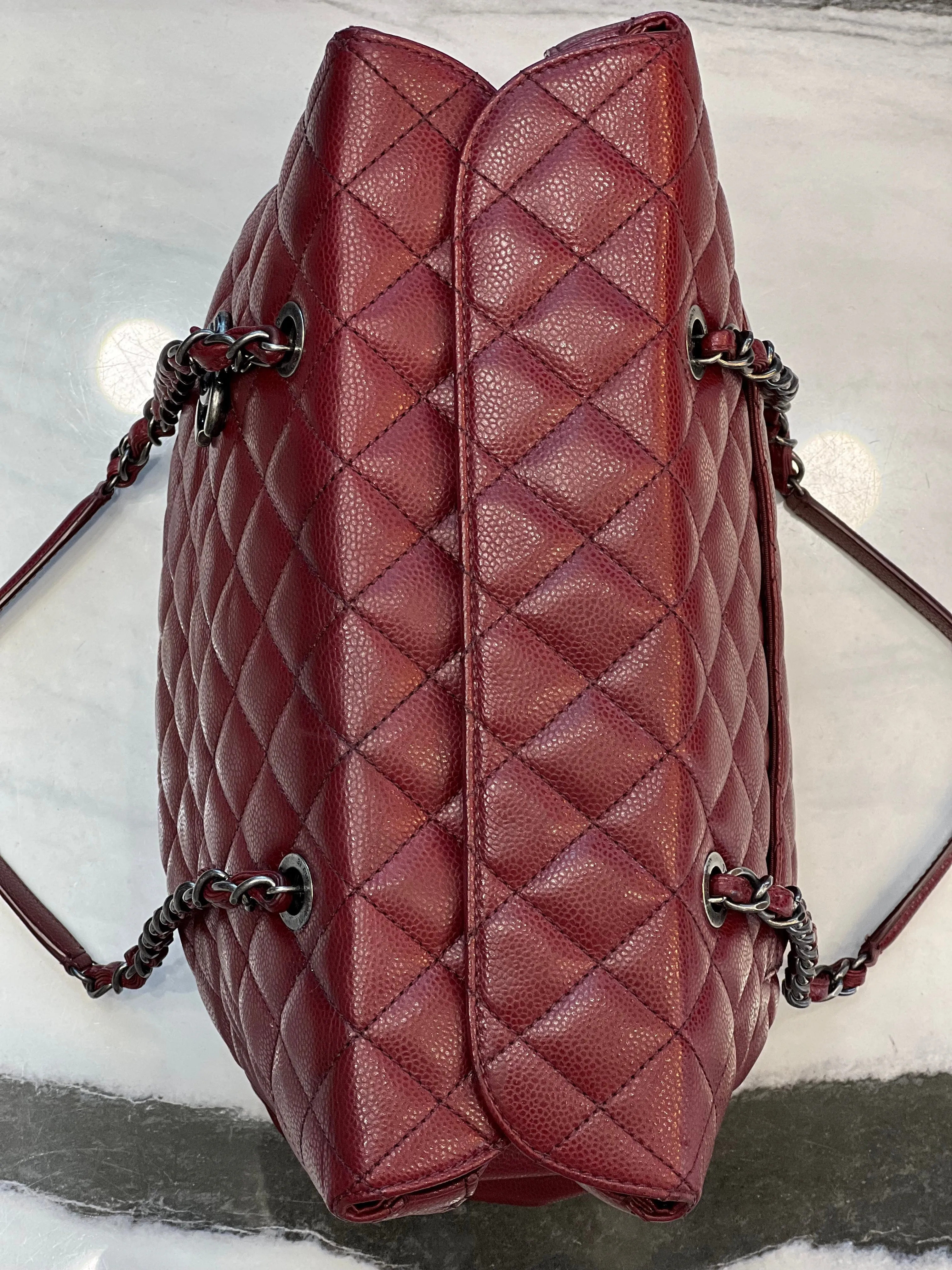 CHANEL CAVIAR QUILTED LEATHER CITY SHOPPER TOTE BAG