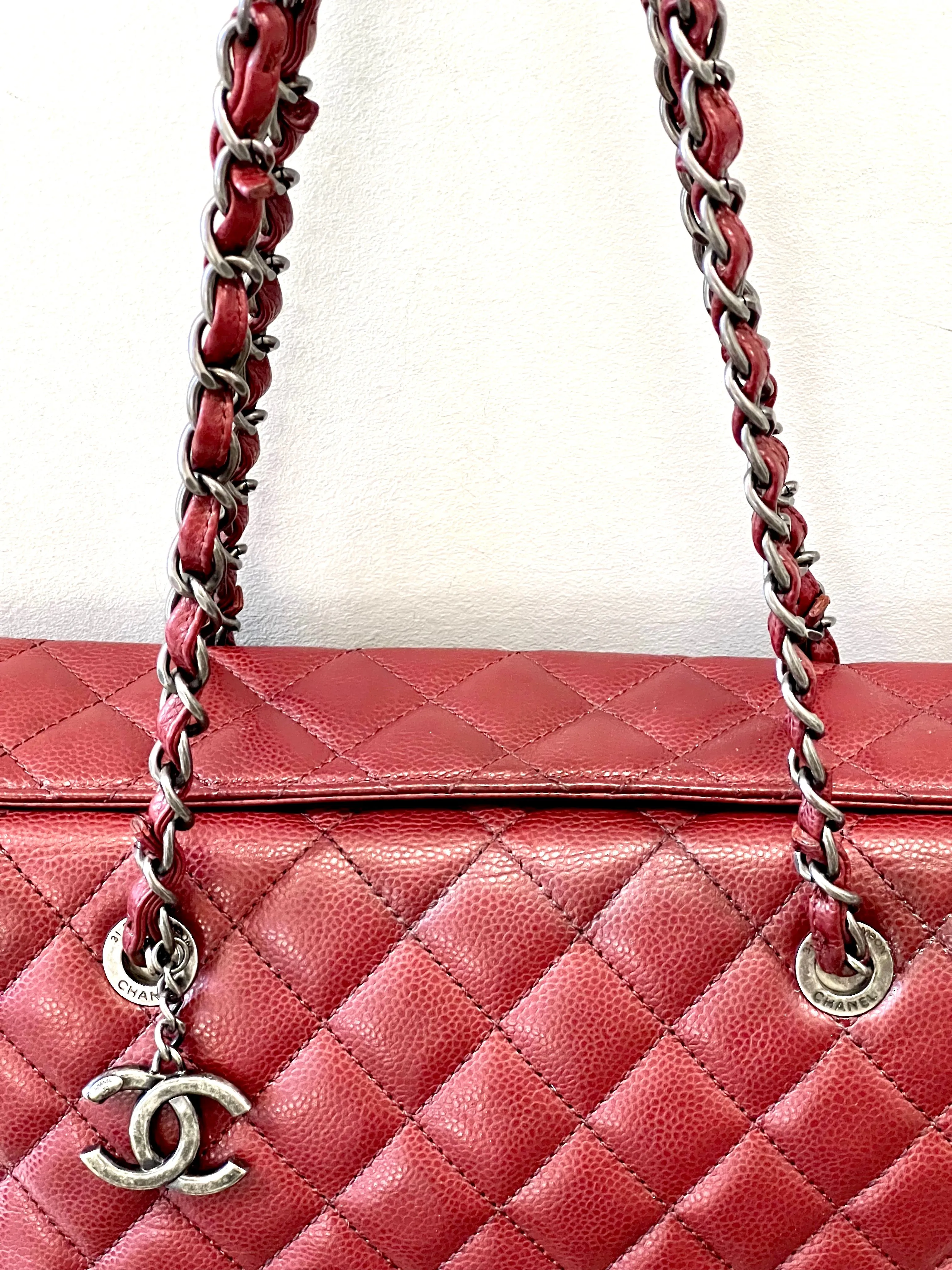 CHANEL CAVIAR QUILTED LEATHER CITY SHOPPER TOTE BAG