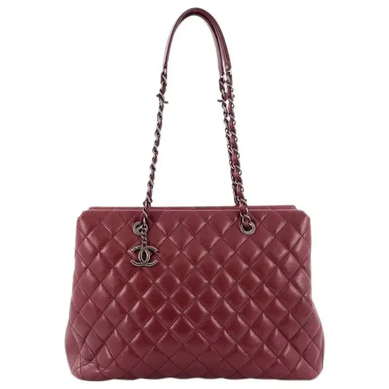 CHANEL CAVIAR QUILTED LEATHER CITY SHOPPER TOTE BAG