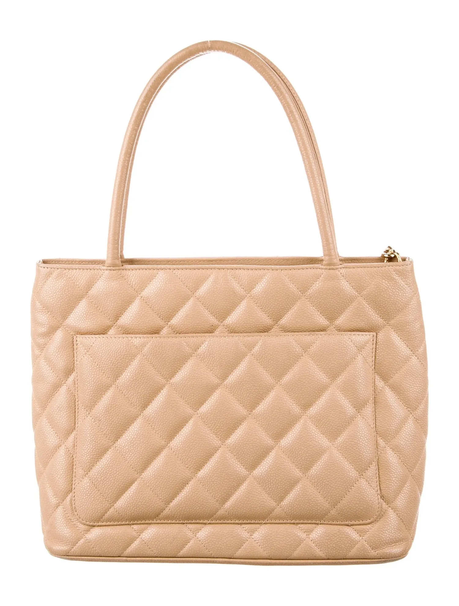 CHANEL CAVIAR QUILTED LEATHER MEDALLION TOTE BAG