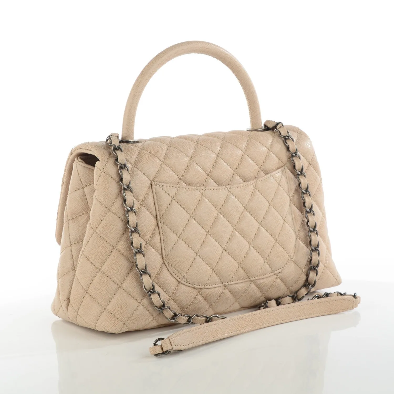 CHANEL CAVIAR QUILTED MEDIUM COCO HANDLE FLAP BAG