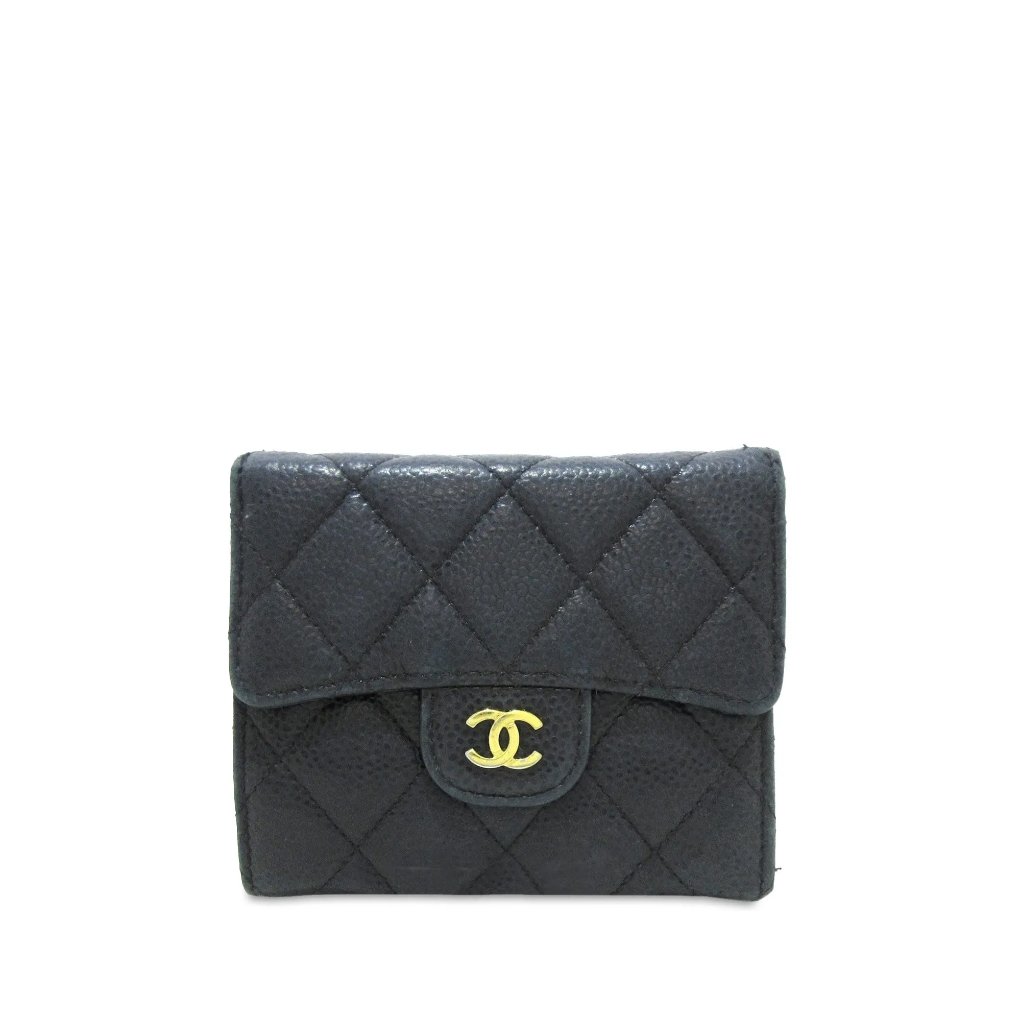 Chanel CC Caviar Trifold Wallet Small Wallets