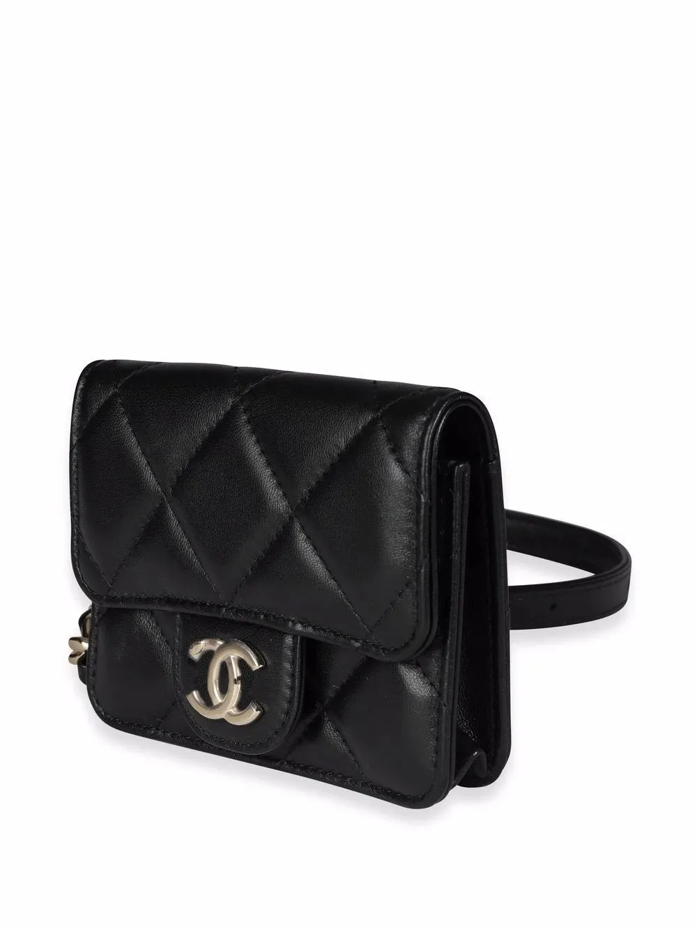 CHANEL CC DIAMOND QUILTED LAMBSKIN BELT BAG