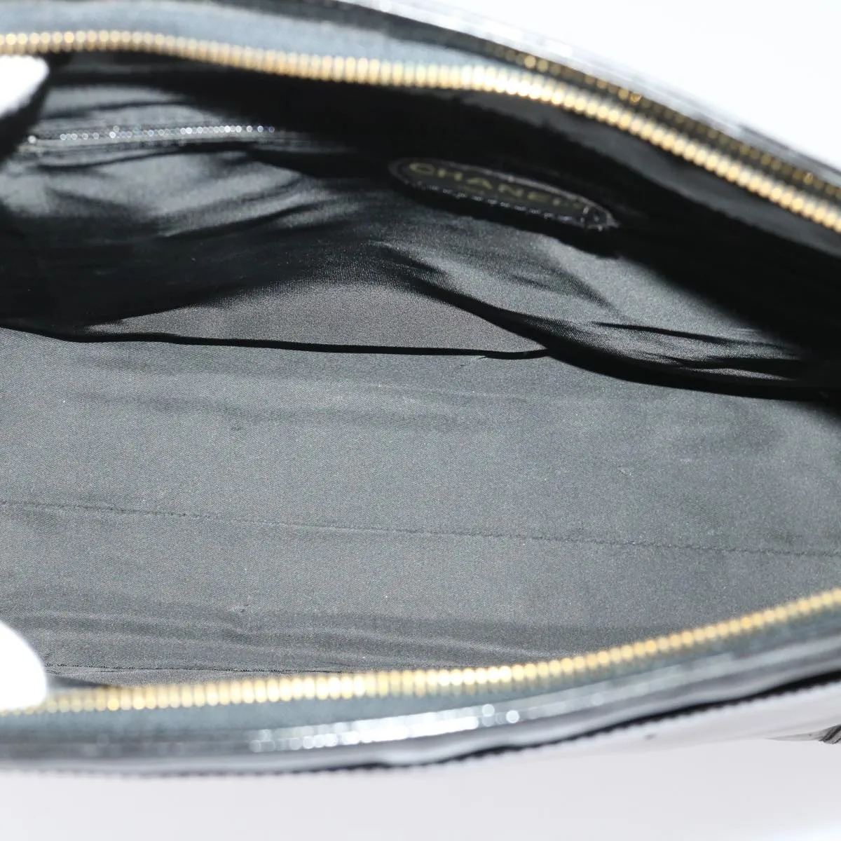 Chanel Chain Shoulder Bag Patent leather Black CC  bs6435