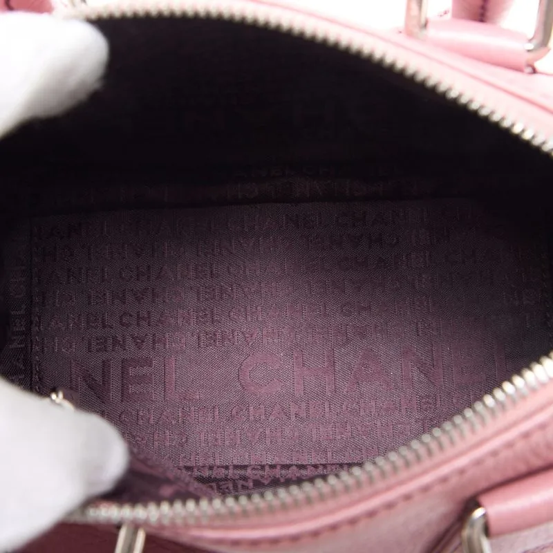 CHANEL CHANEL CABIAS SKIN LOGO MARK HANDBACK WITH FRINGE Pink (Silver G ) Shoulder Bag Mini shoulder bag  bag Ladies bag Hybrid 【 Delivery】 Ladies online