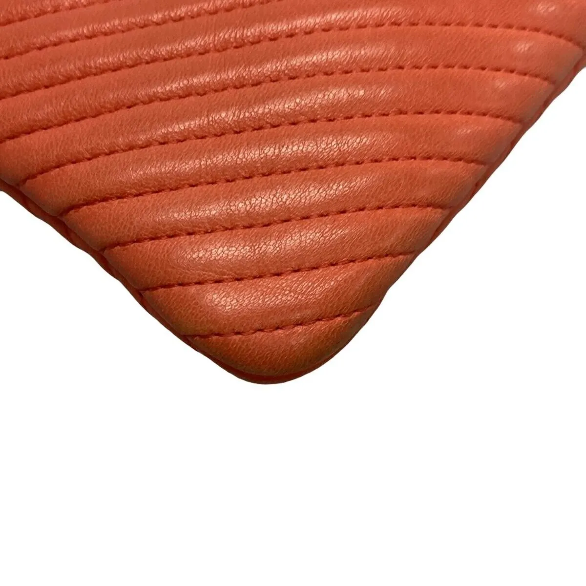 Chanel Chevron Quilting - Coral Red