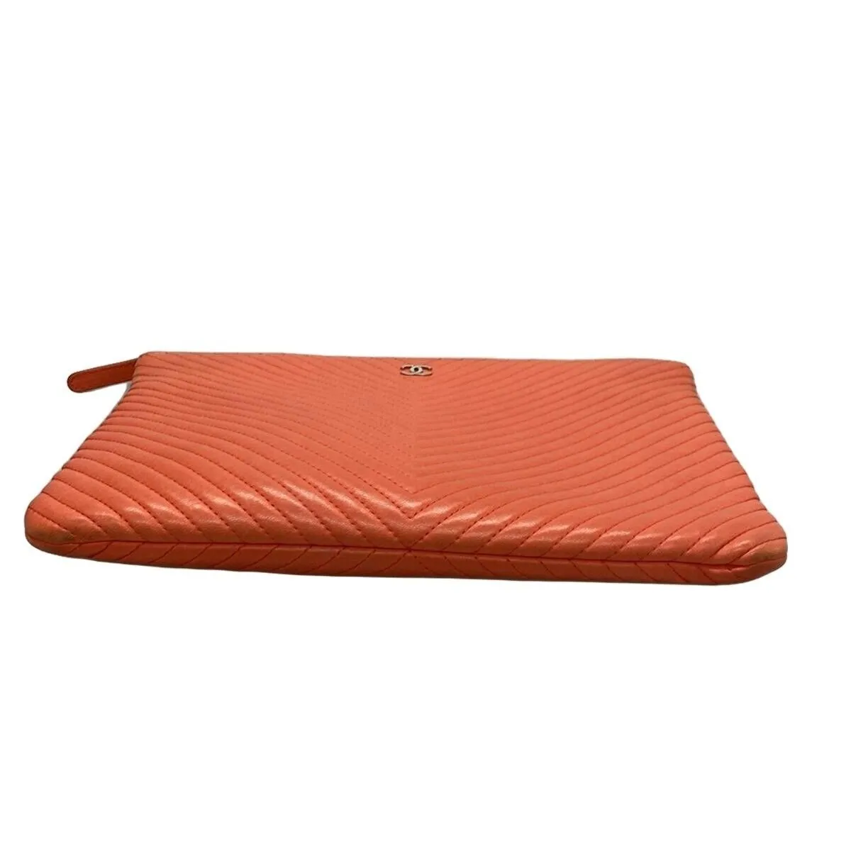 Chanel Chevron Quilting - Coral Red